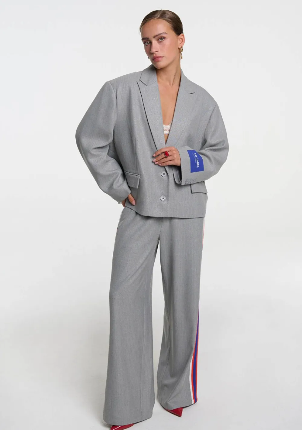 Blazers & Jasjes|Pakken & Co-Ords>ALIX THE LABEL BLAZER Grijs