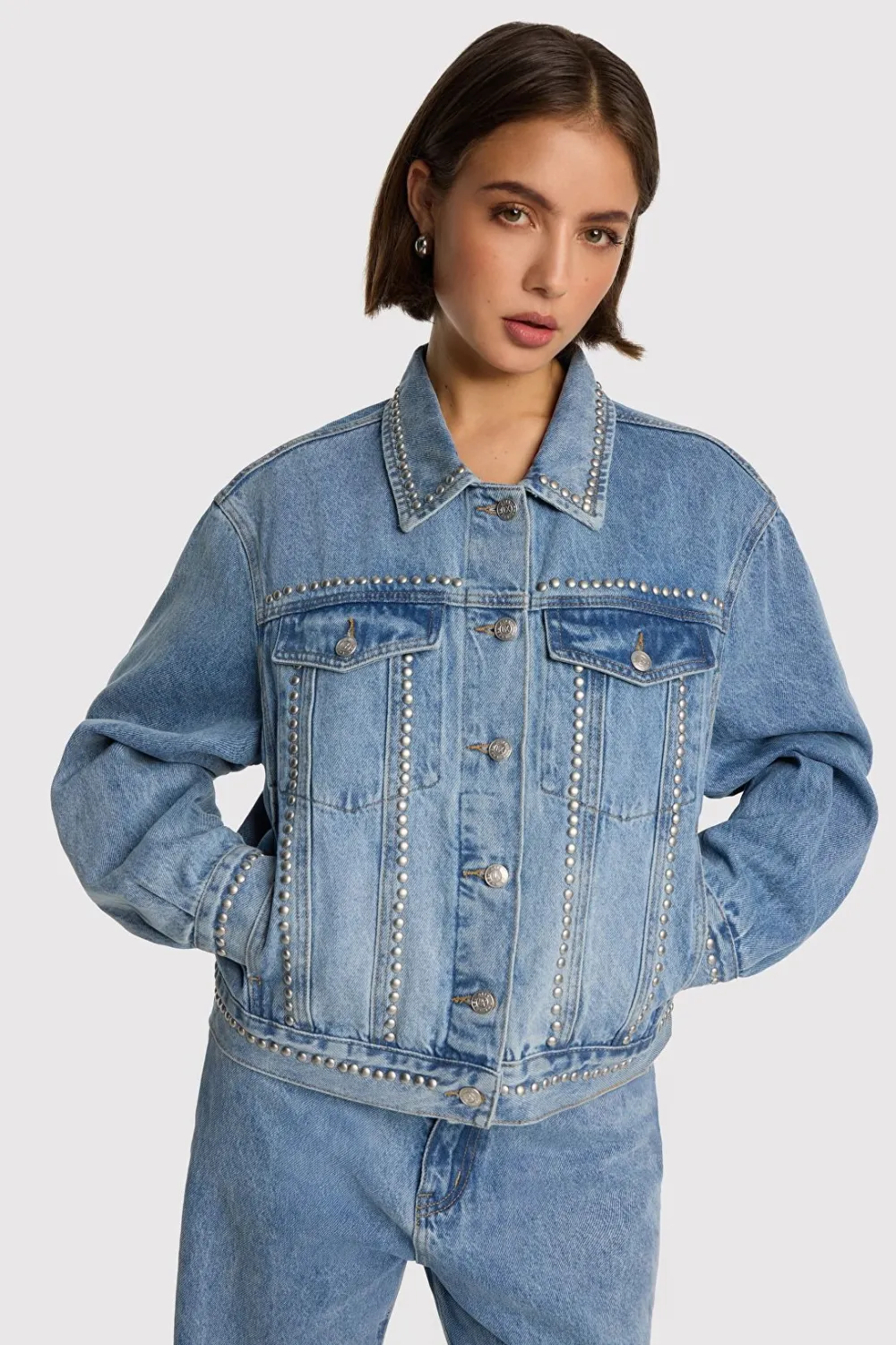 Blazers & Jasjes|Pakken & Co-Ords>ALIX THE LABEL DENIMJACK Blauw