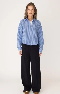 Blouses>ANNA BLUE BLOUSE Blauw