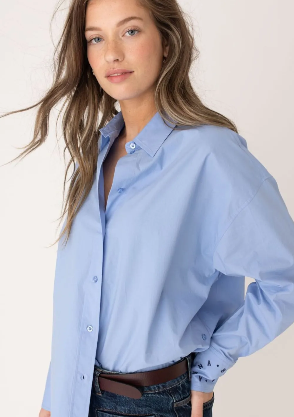 Blouses>ANNA BLUE BLOUSE Blauw