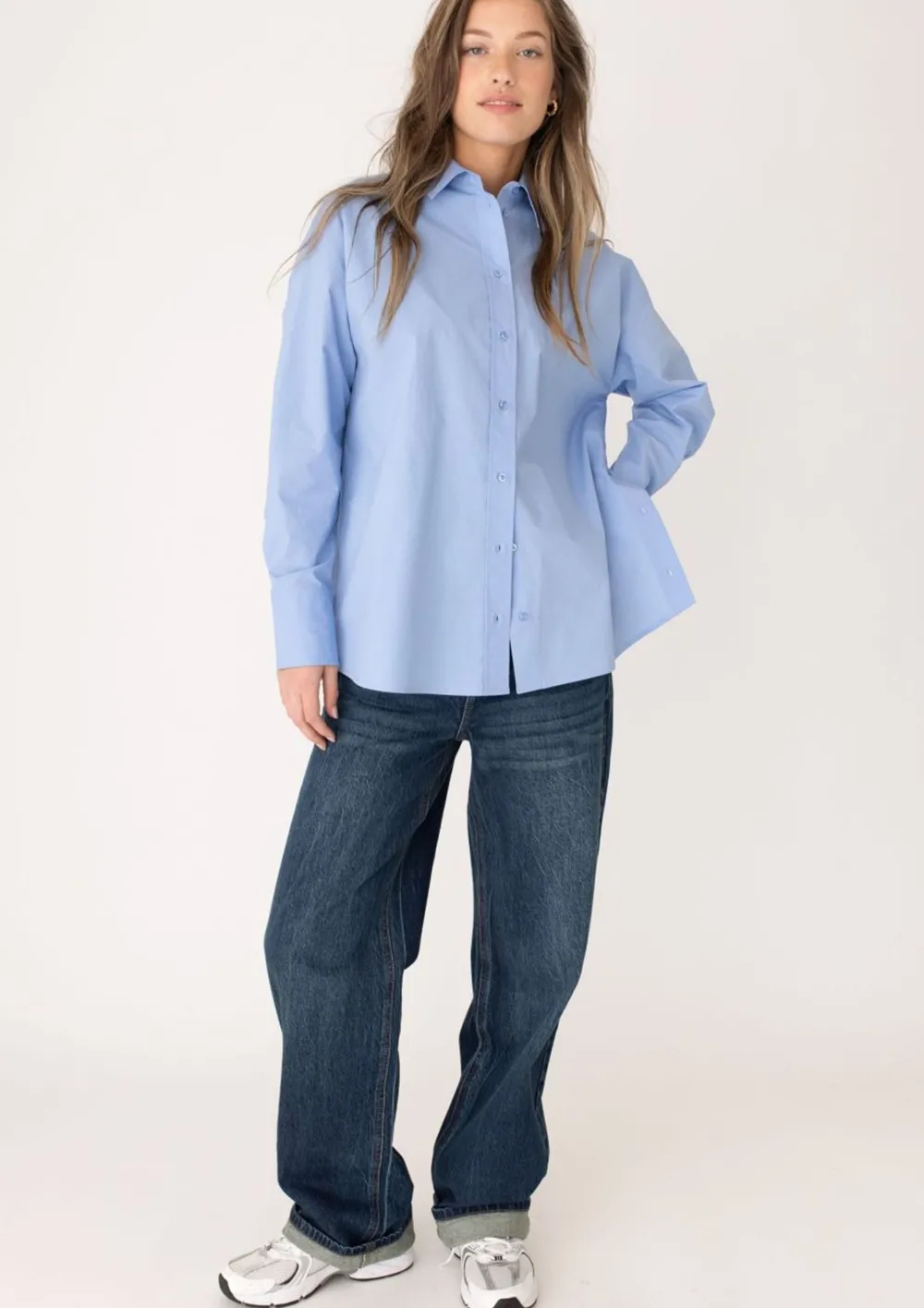 Blouses>ANNA BLUE BLOUSE Blauw