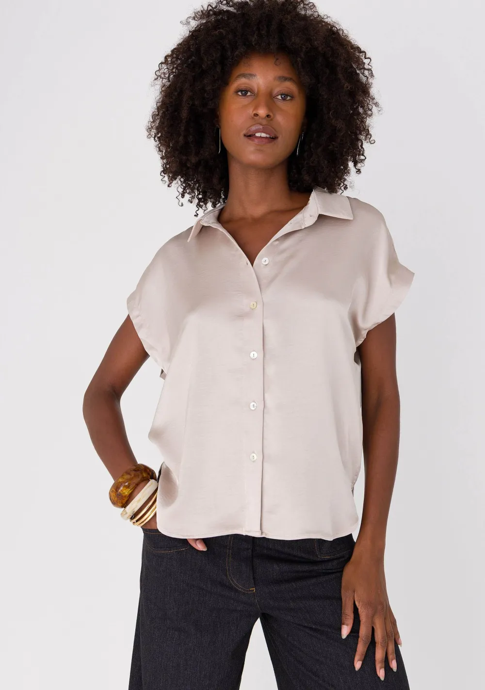 Blouses>ANNA VAN TOOR BLOUSE Beige
