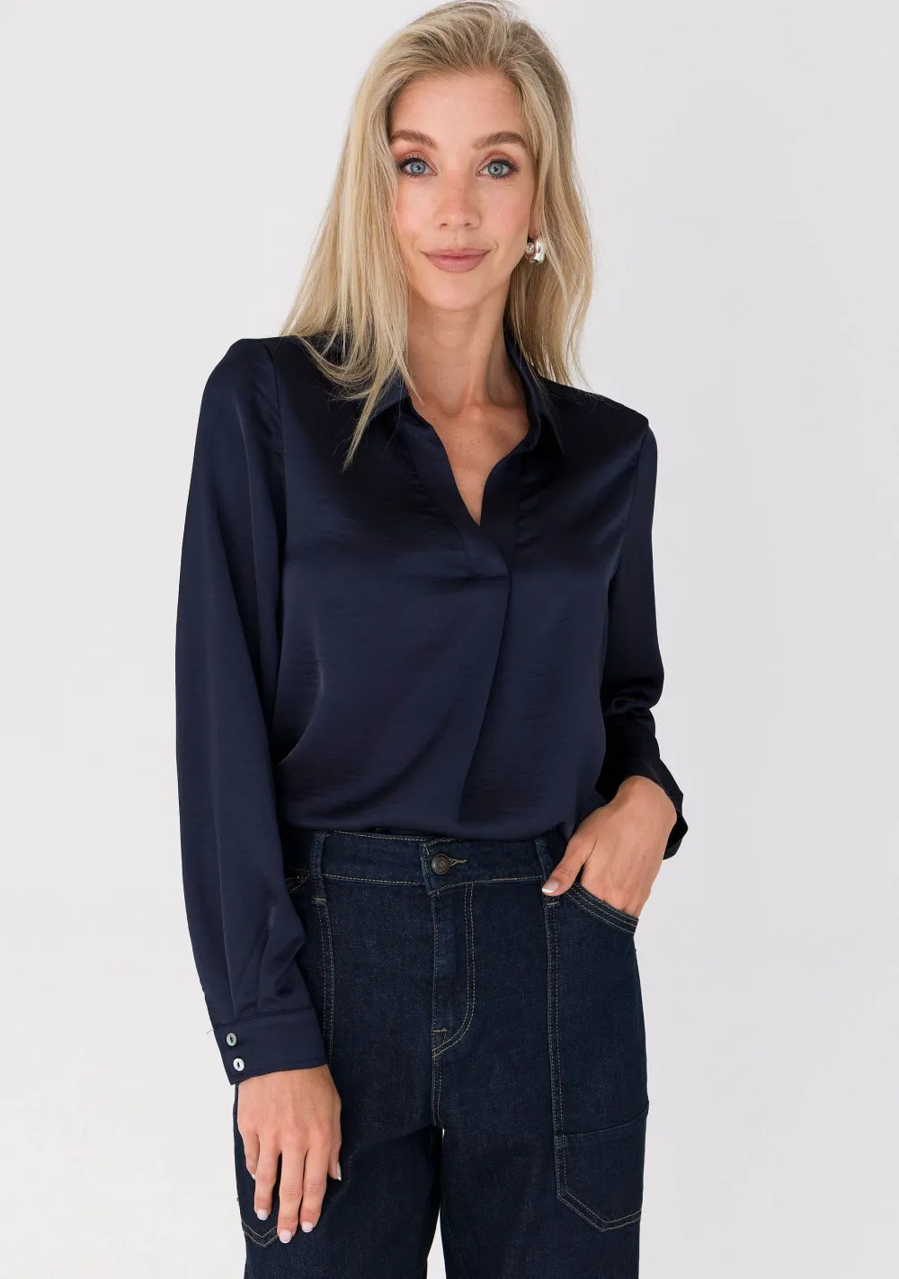 Blouses>ANNA VAN TOOR BLOUSE Blauw