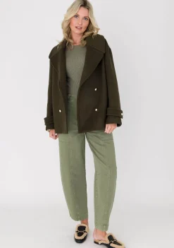 Truien>ANNA VAN TOOR TRUI KORTE MOUW Groen