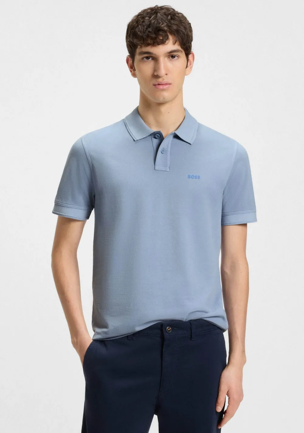 Polo's>BOSS ORANGE POLO Blauw