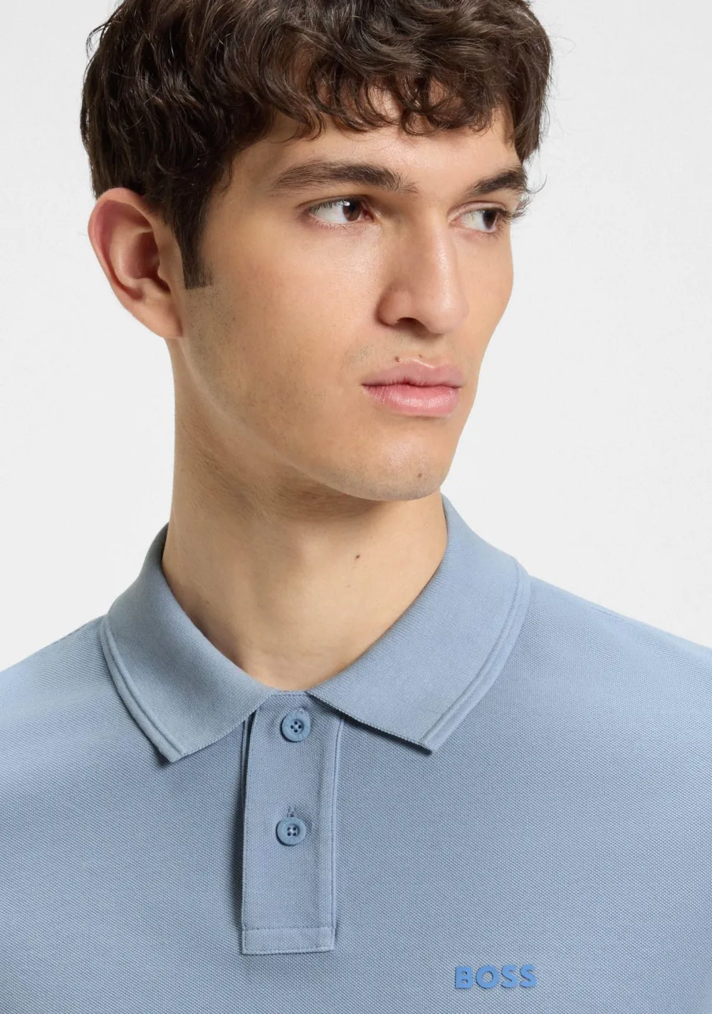 Polo's>BOSS ORANGE POLO Blauw