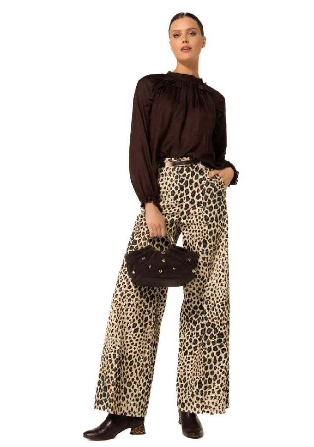 Blouses>CAROLINE BISS BLOUSE Bruin