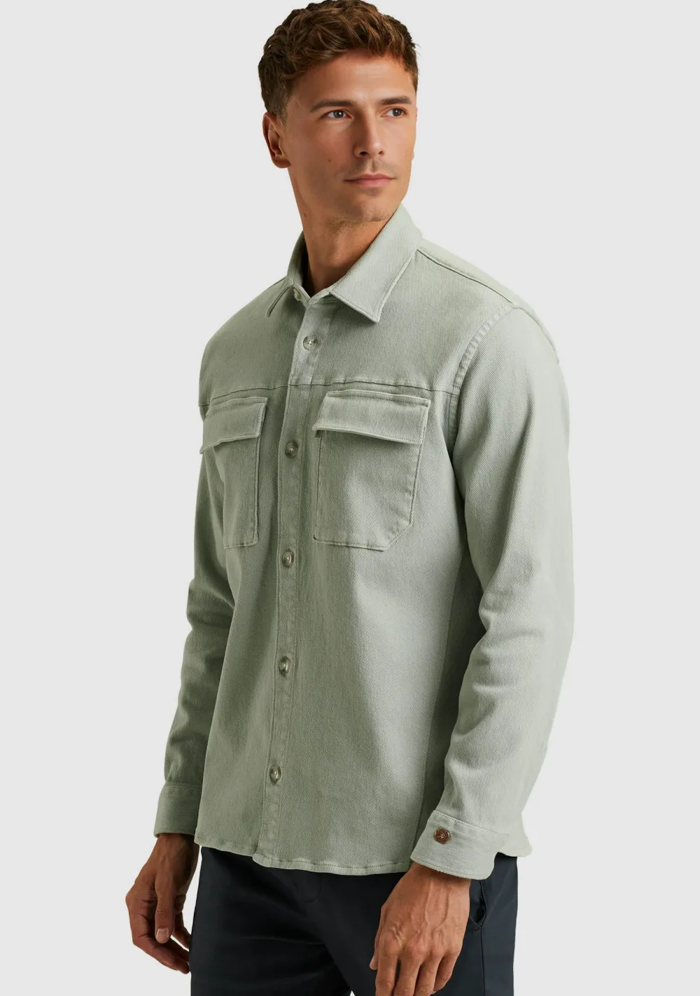 Overhemden>CAST IRON OVERHEMD Blauw