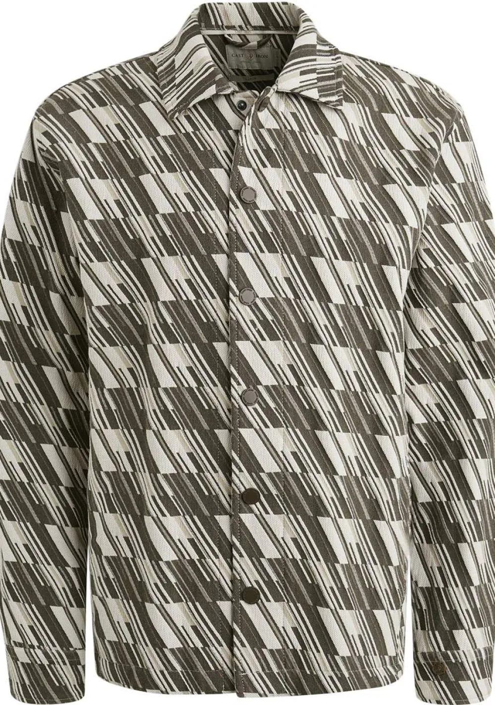 Overshirts>CAST IRON OVERSHIRT Grijs