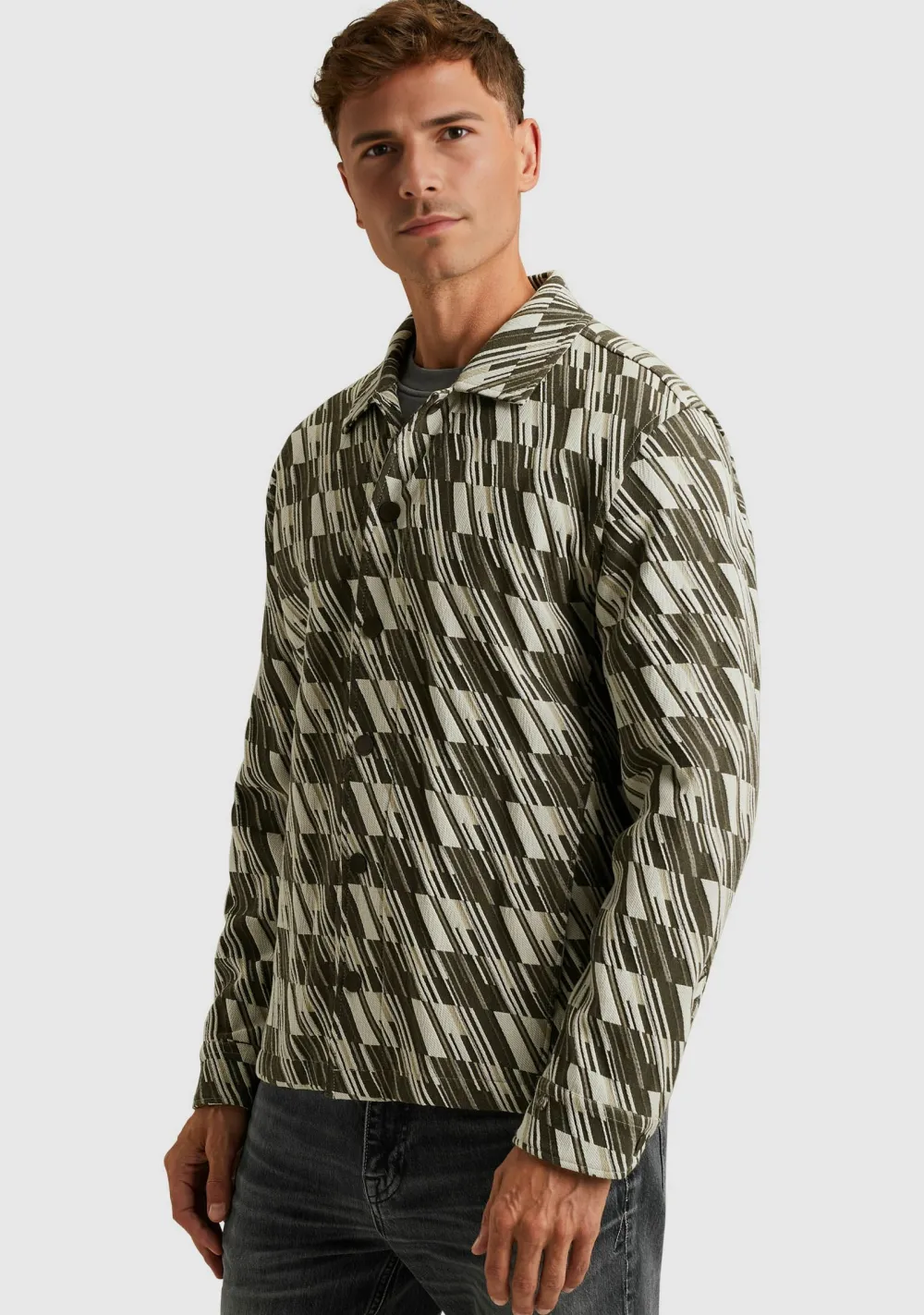 Overshirts>CAST IRON OVERSHIRT Grijs