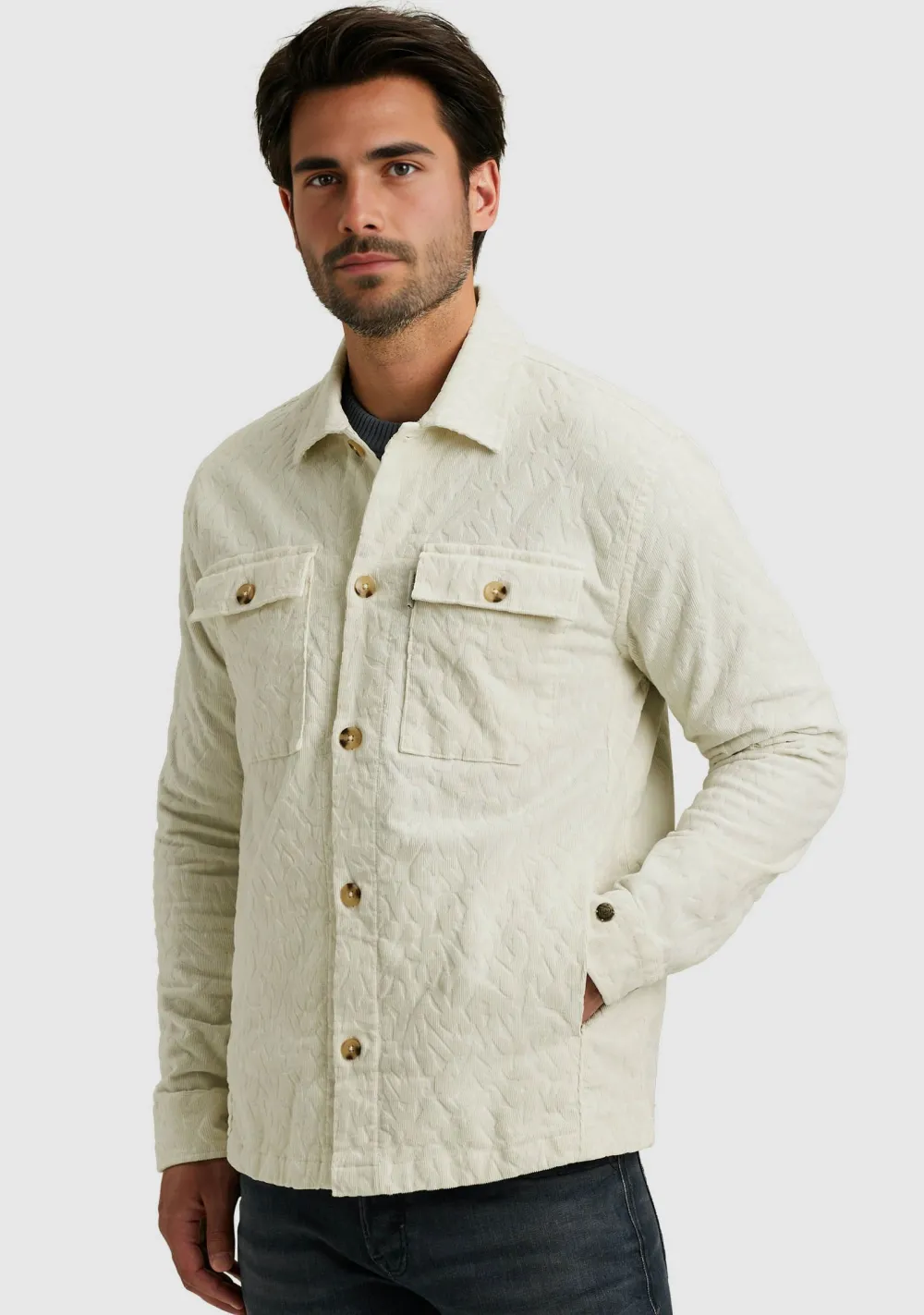 Overshirts>CAST IRON OVERSHIRT Off white