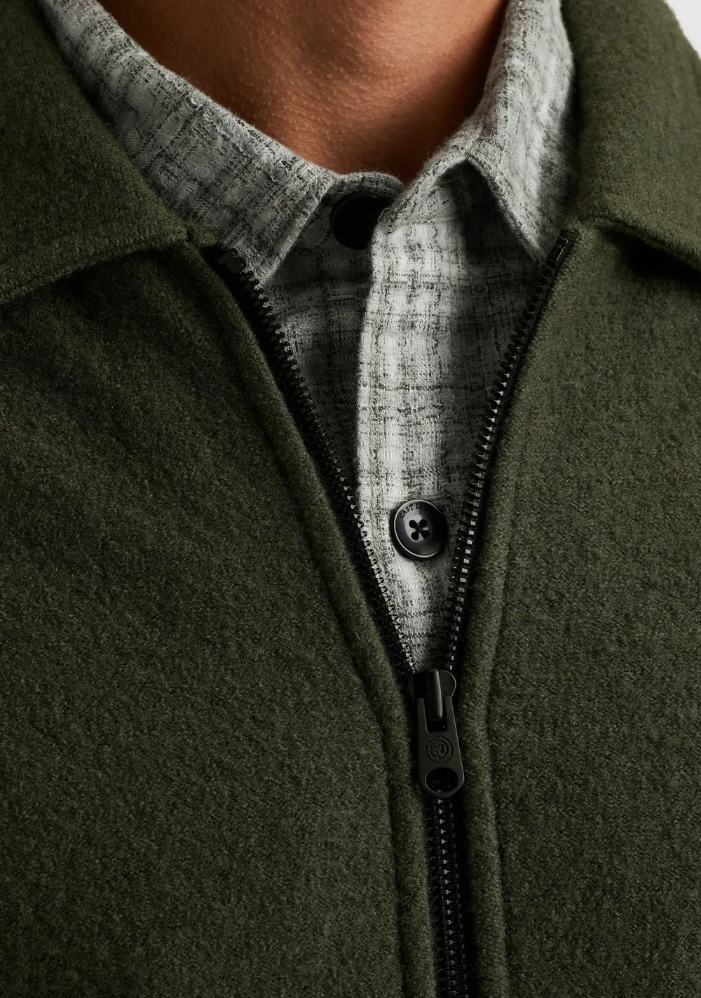 Overshirts>CAST IRON OVERSHIRT Groen