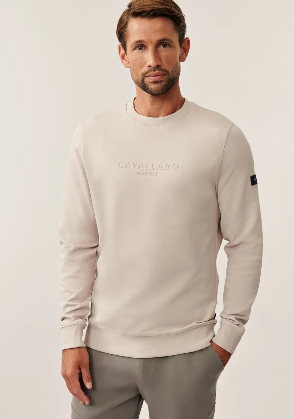 Truien>CAVALLARO SWEATER Beige