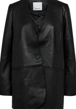 Blazers & Jasjes|Jassen>CO'COUTURE LEER/SUEDE JACK Zwart