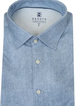 Overhemden>DESOTO OVERHEMD Blauw