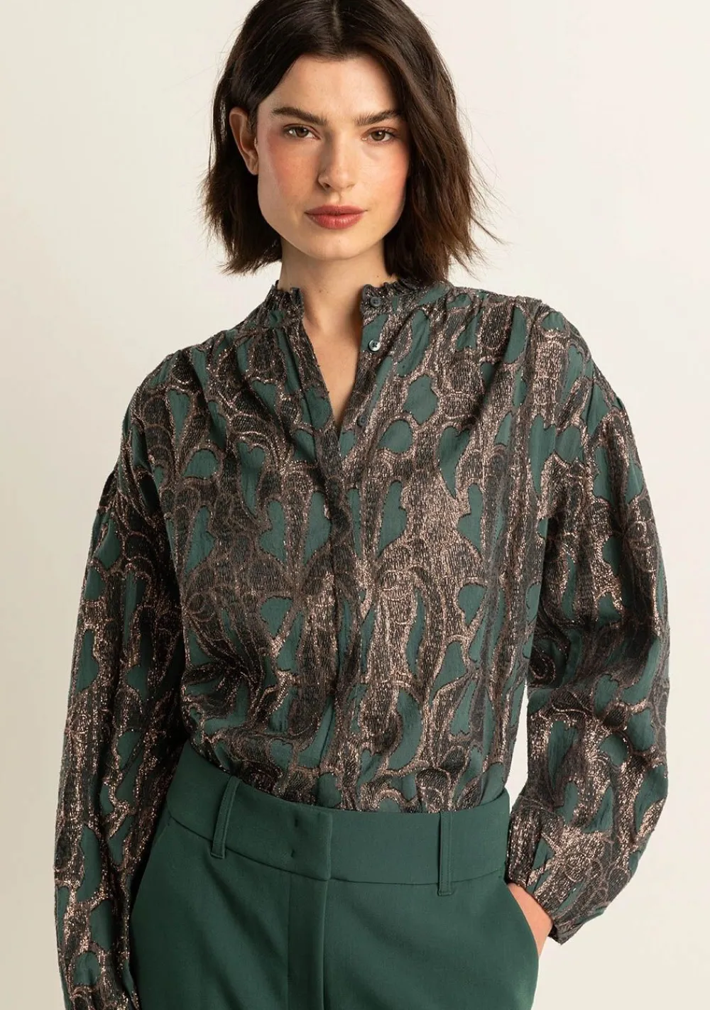 Blouses>EXPRESSO BLOUSE Groen