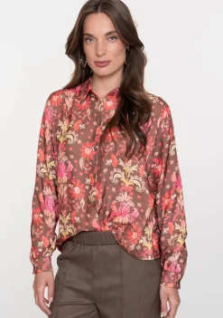 Blouses>GEISHA BLOUSE Bruin