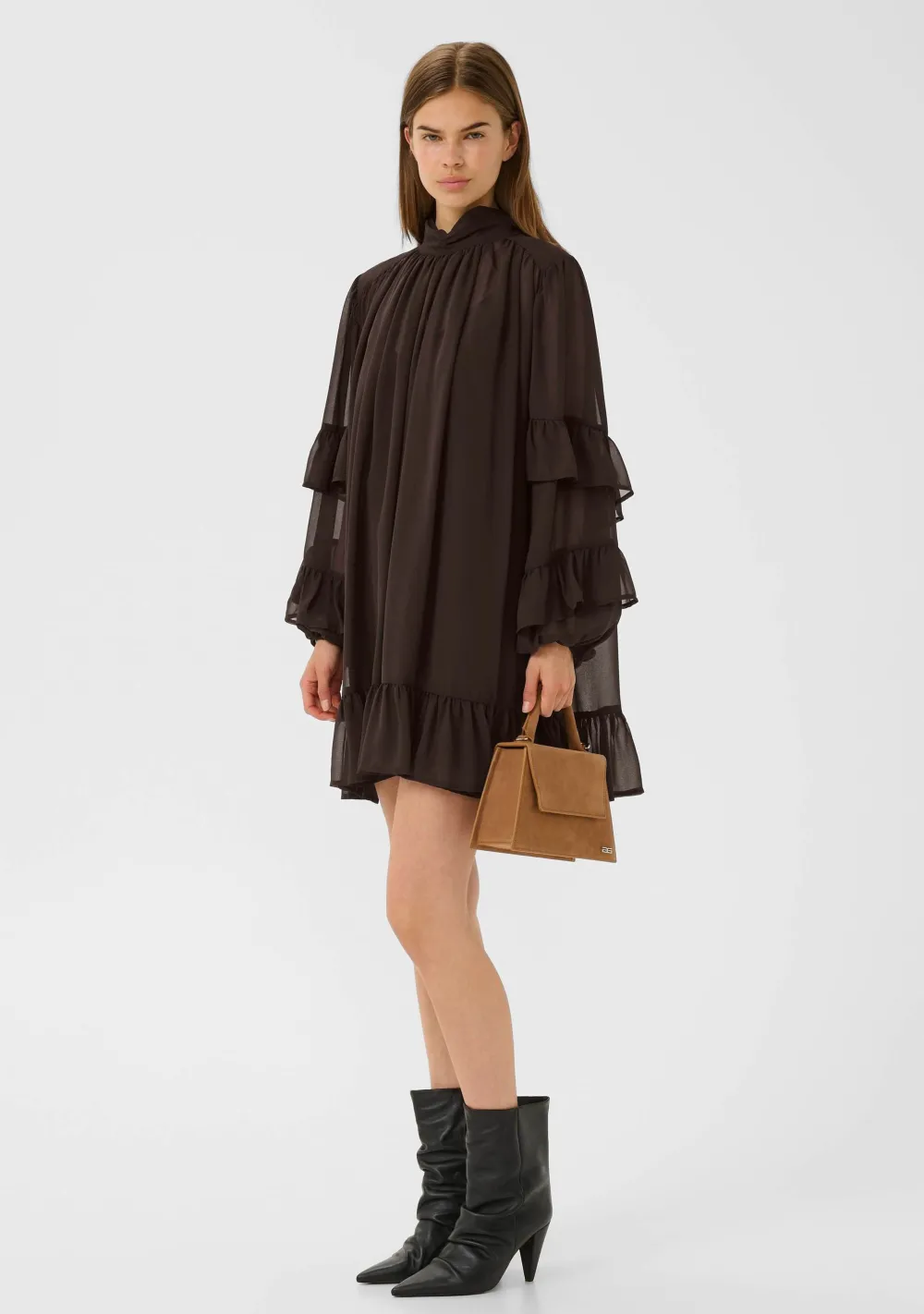 Jurken>GESTUZ JURK Bruin