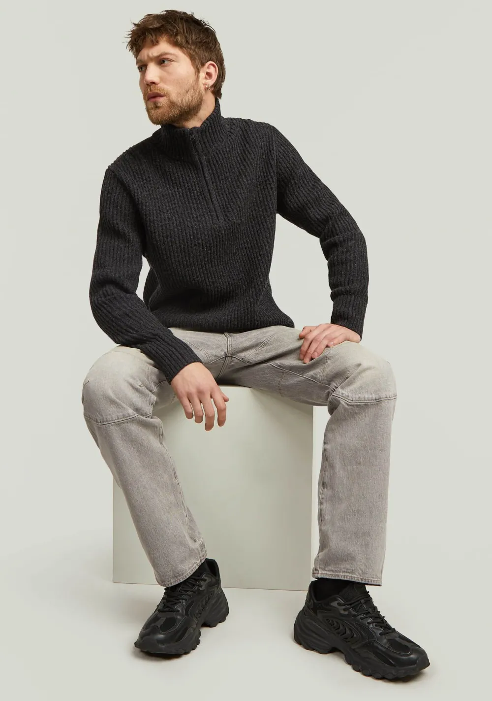 Truien>G-STAR TRUI Grijs