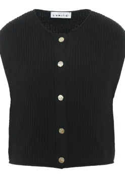 Gilets|Blazers & Jasjes>HAUTE L'AMITIÉ GILET Zwart