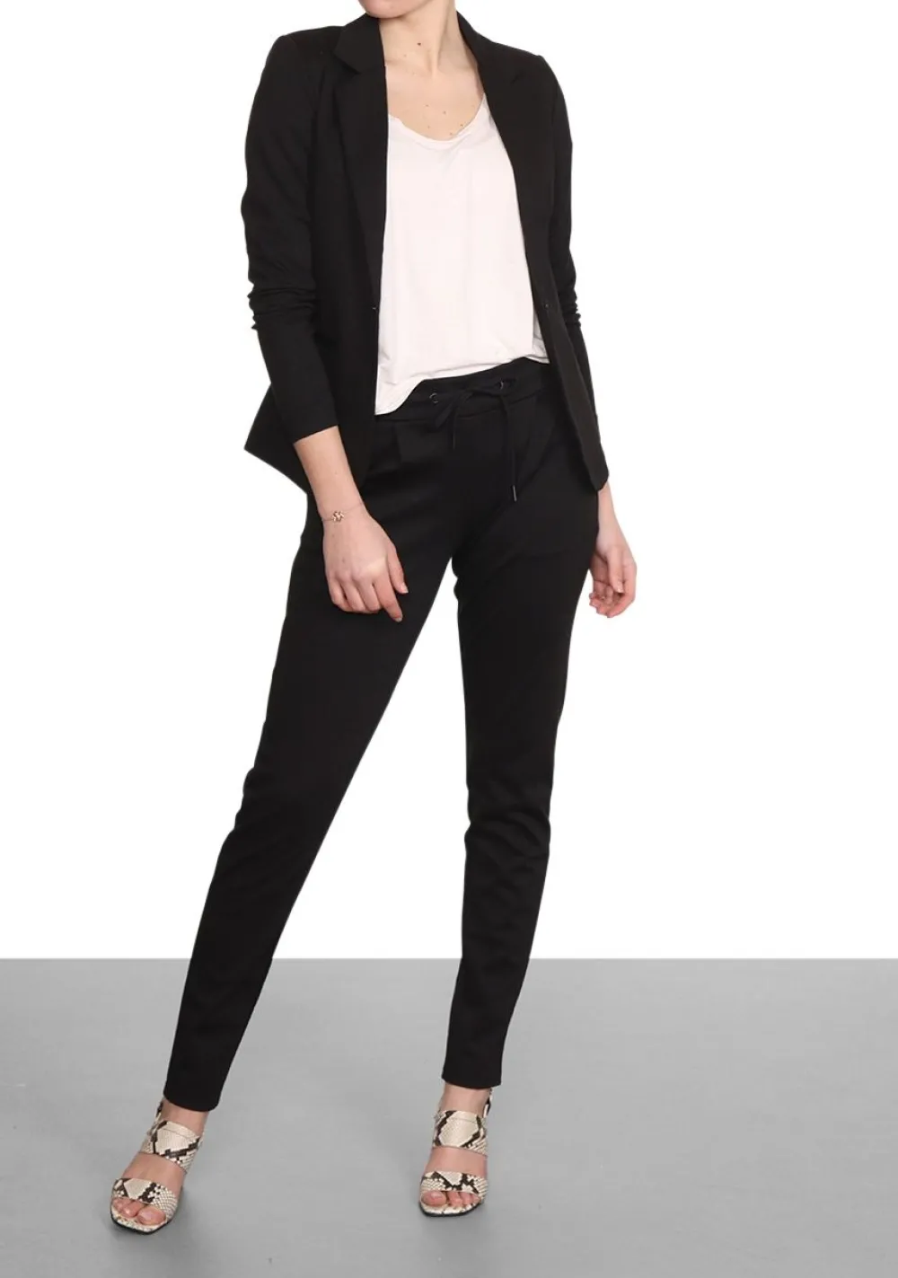 Broeken>ICHI PANTALON Zwart