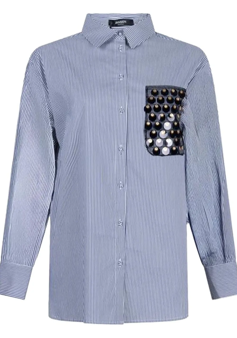 Blouses>JANSEN AMSTERDAM BLOUSE Blauw