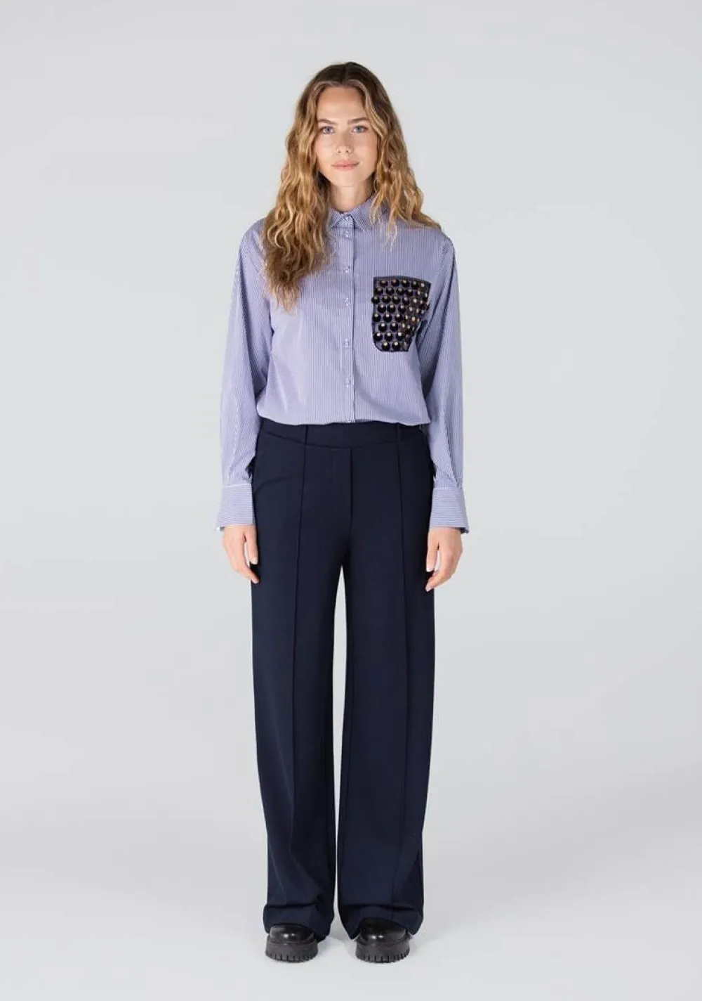 Blouses>JANSEN AMSTERDAM BLOUSE Blauw