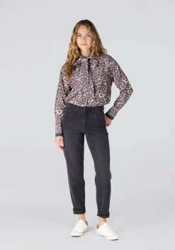 Blouses>JANSEN AMSTERDAM BLOUSE Bruin