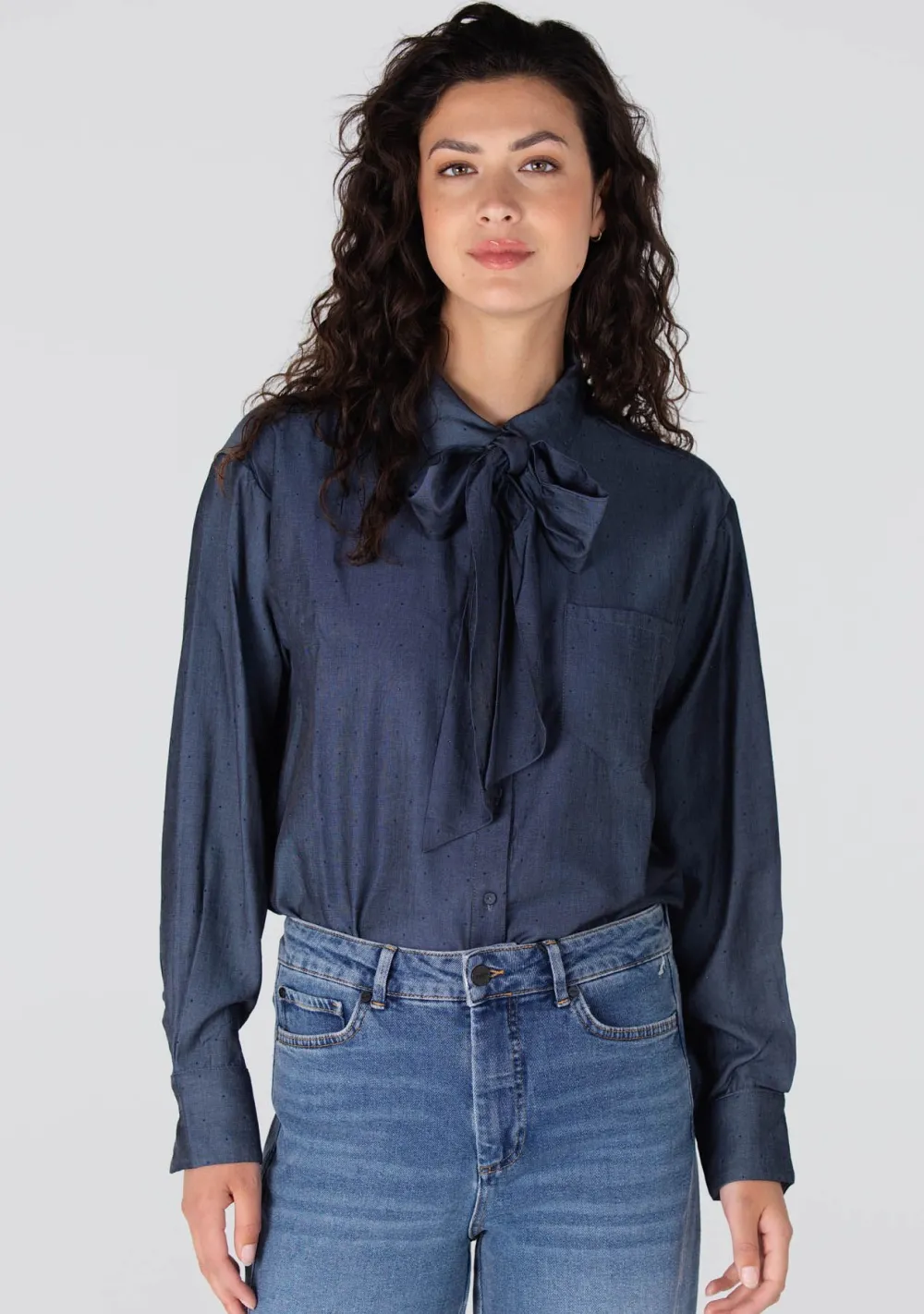Blouses>JANSEN AMSTERDAM BLOUSE Blauw