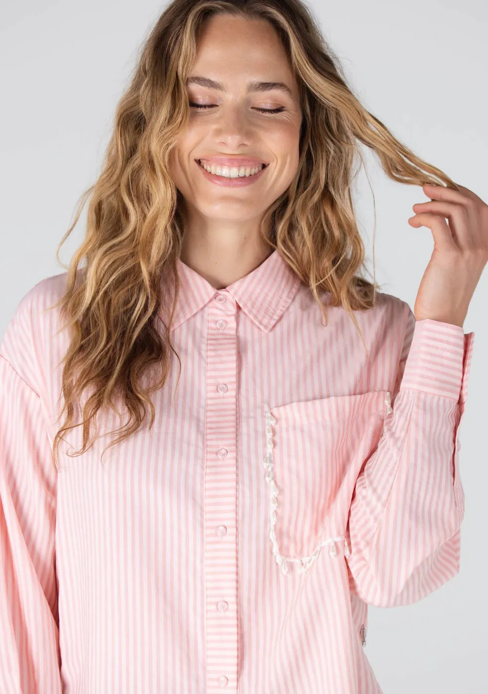 Blouses>JANSEN AMSTERDAM BLOUSE Roze