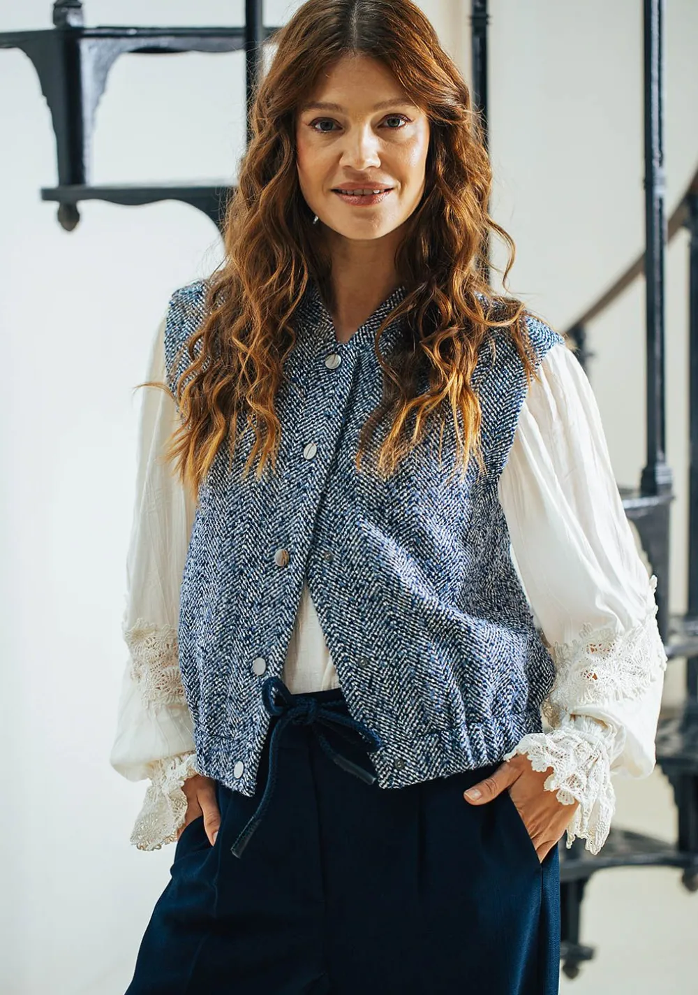 Gilets|Blazers & Jasjes>LABEL DOT GILET Blauw