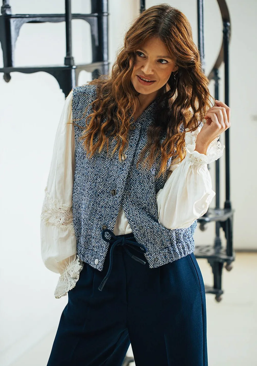 Gilets|Blazers & Jasjes>LABEL DOT GILET Blauw