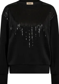 Sweaters|Truien>MOSMOSH SWEATER Zwart