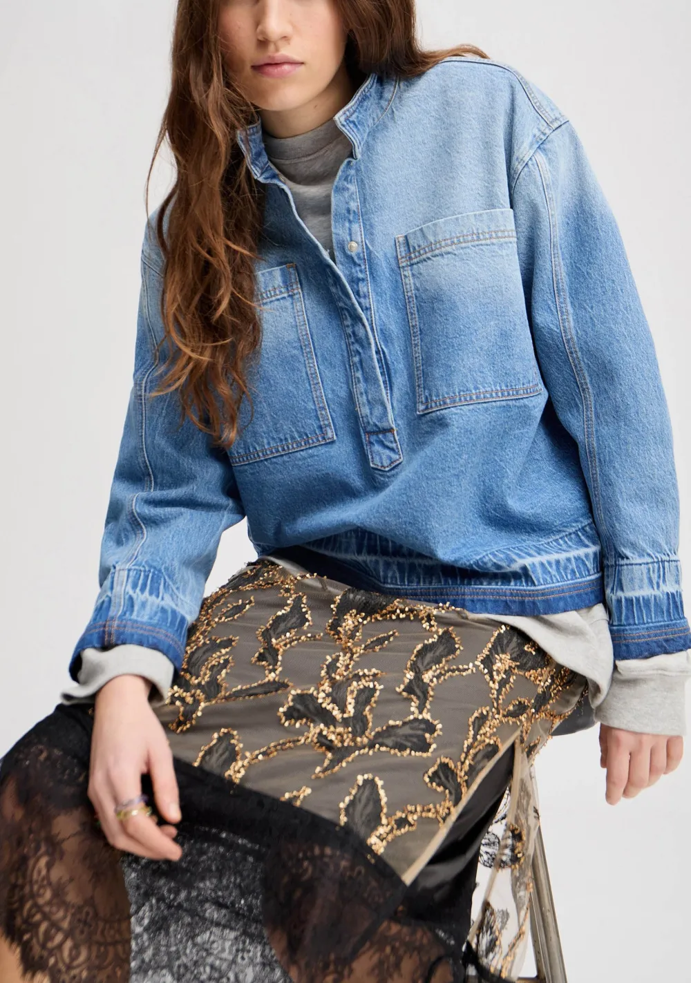 Pakken & Co-Ords|Blouses>MUNTHE BLOUSE Blauw