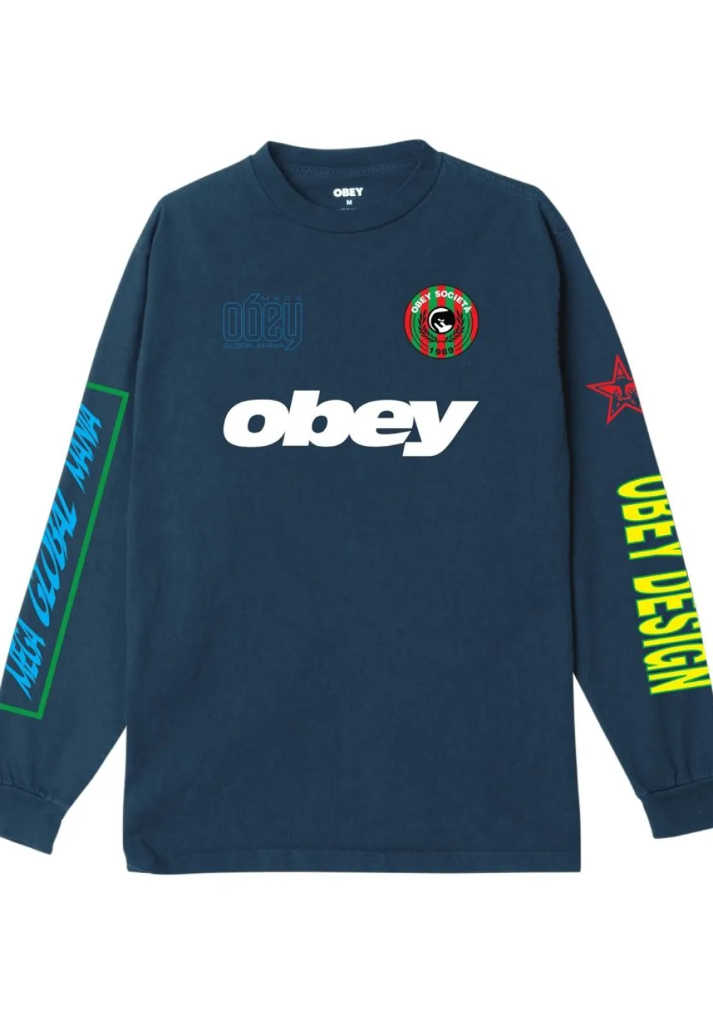 T-Shirts>OBEY TSHIRT Blauw