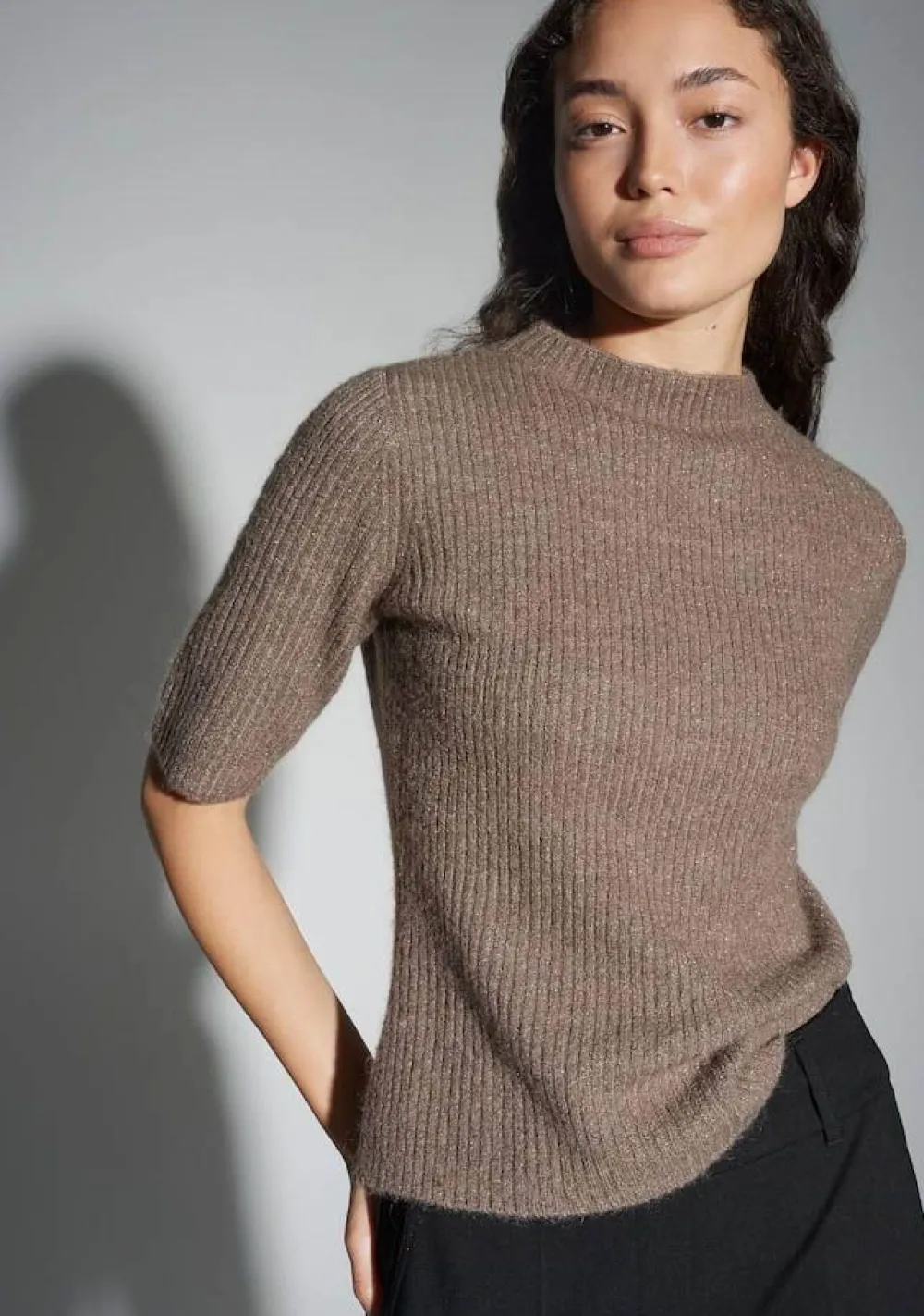 Truien>OPUS TRUI KORTE MOUW Bruin