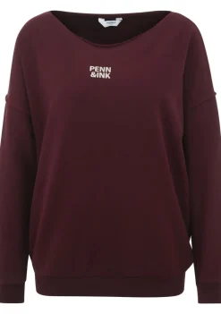 Truien|Sweaters>PENN & INK SWEATER Rood