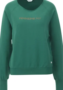 Truien|Sweaters>PENN & INK SWEATER Groen