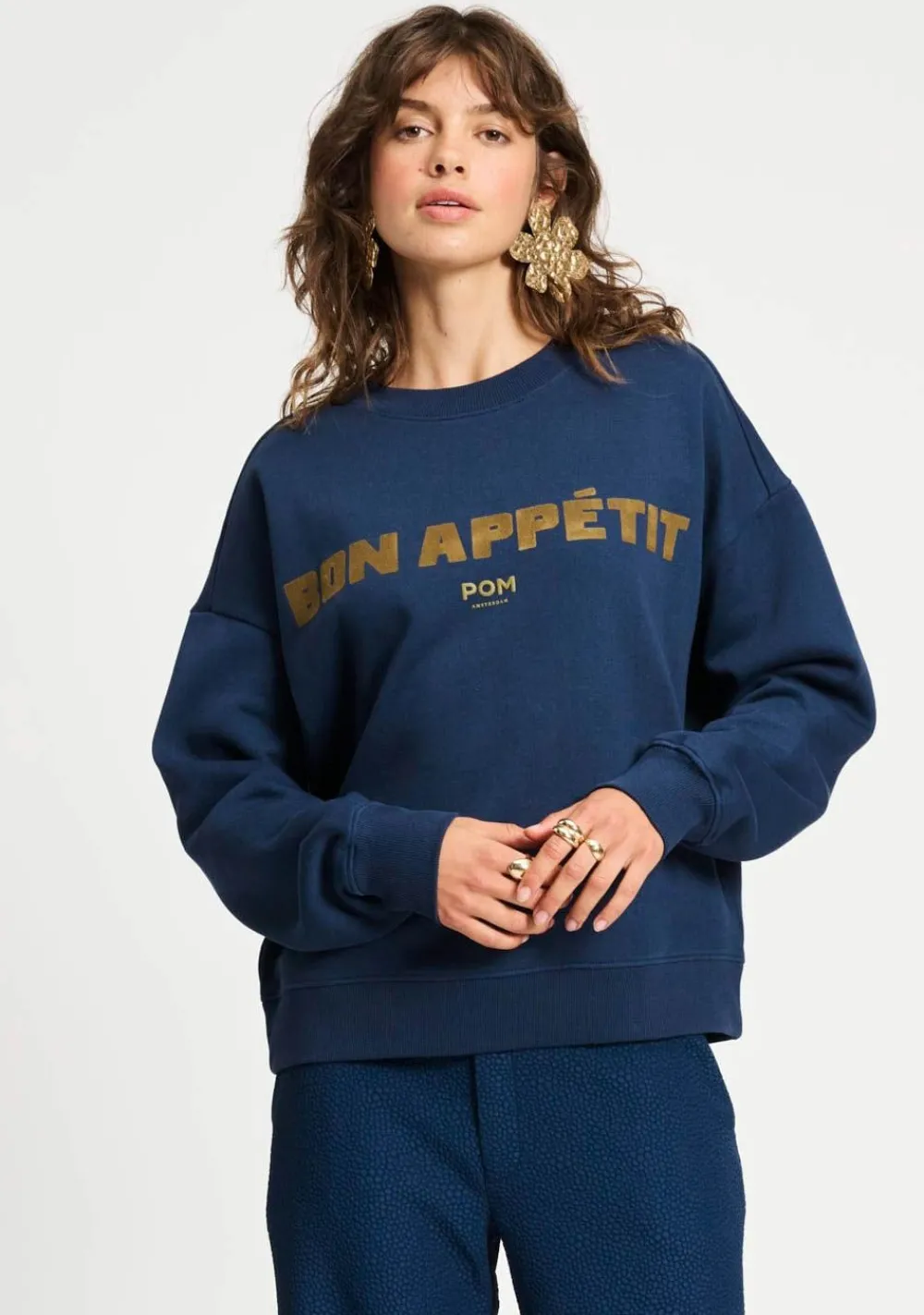 Sweaters|Truien>POM AMSTERDAM SWEATER Blauw