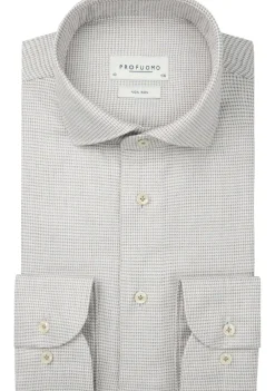Overhemden>PROFUOMO OVERHEMD Beige