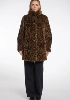 Winterjassen|Jassen>RINO EN PELLE MANTEL Bruin