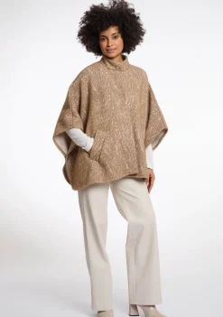 Truien>RINO EN PELLE PONCHO Beige