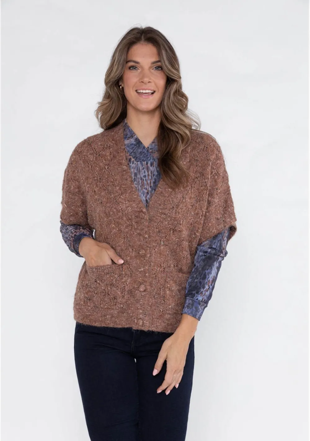 Vesten>ROBERTO SARTO VEST Bruin