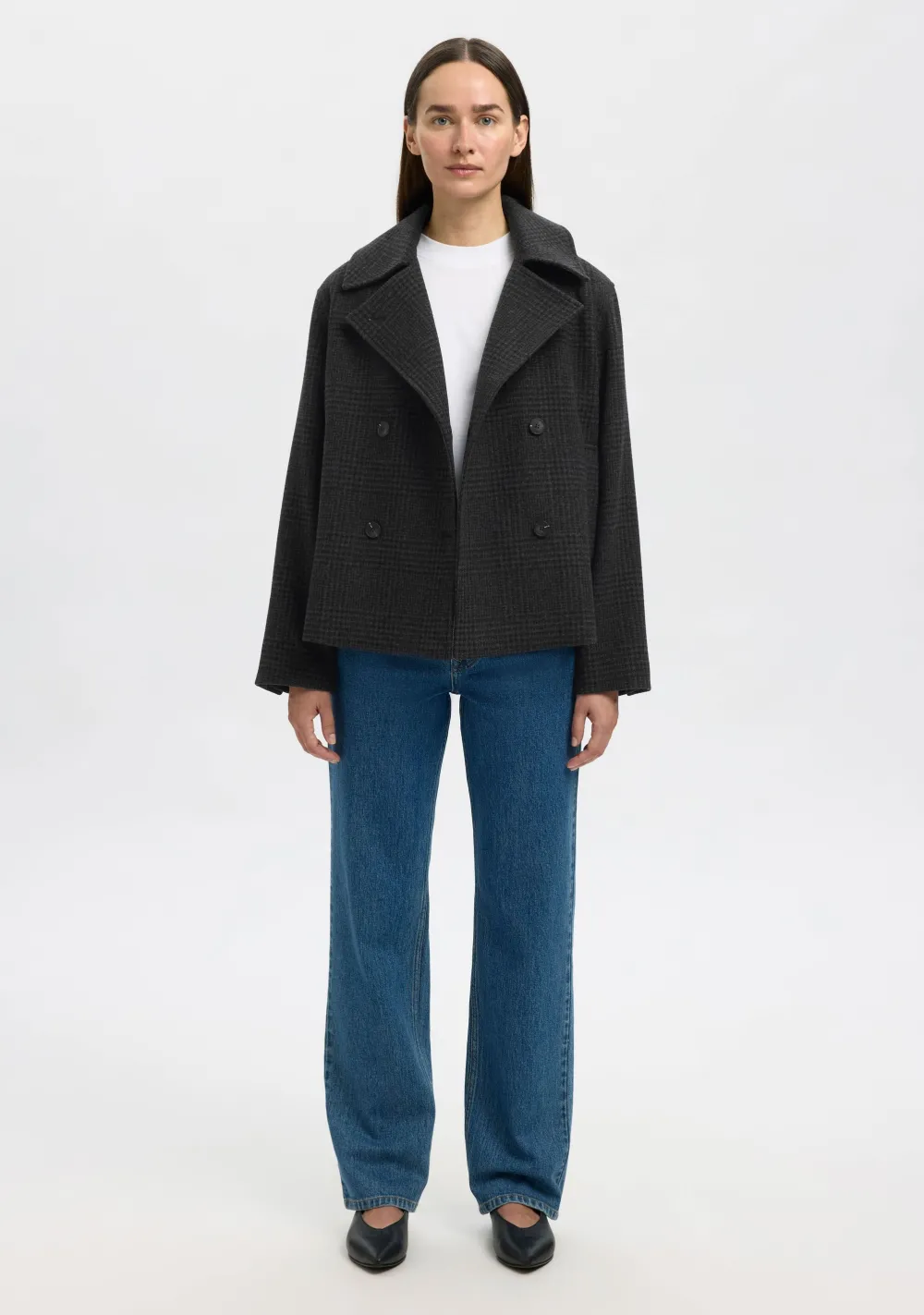 Jassen|Winterjassen>SELECTED FEMME MANTEL Zwart