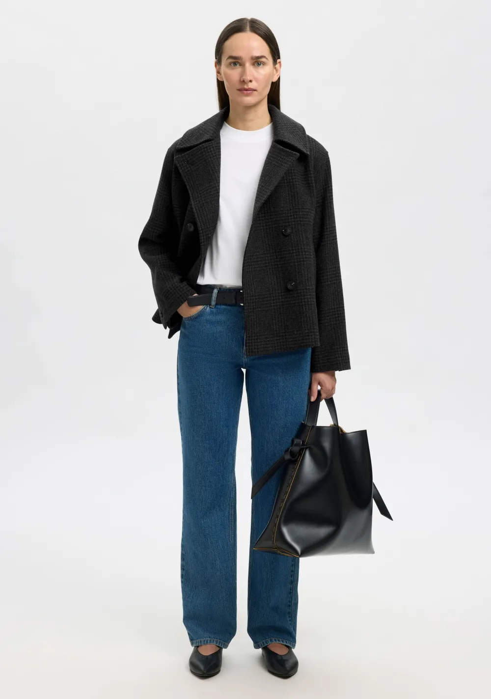 Jassen|Winterjassen>SELECTED FEMME MANTEL Zwart