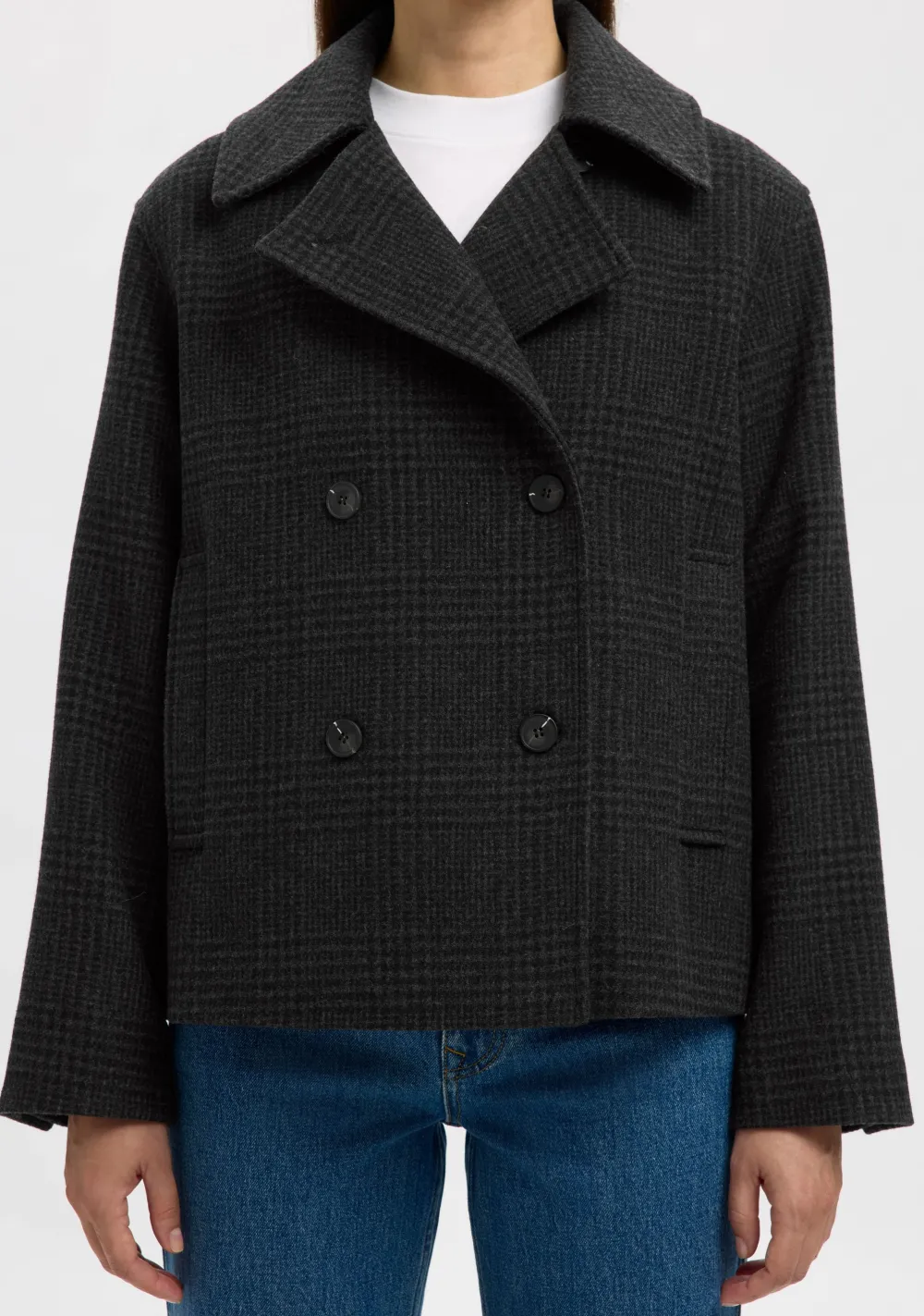 Jassen|Winterjassen>SELECTED FEMME MANTEL Zwart