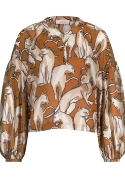 Blouses>STUDIO ANNELOES BLOUSE Bruin