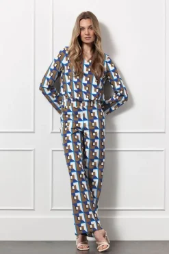 Pakken & Co-Ords|Blouses>STUDIO ANNELOES BLOUSE Blauw