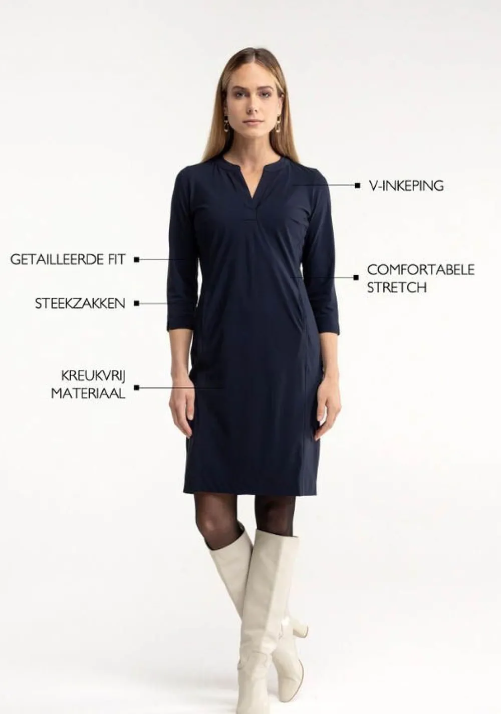 Jurken>STUDIO ANNELOES JURK Blauw