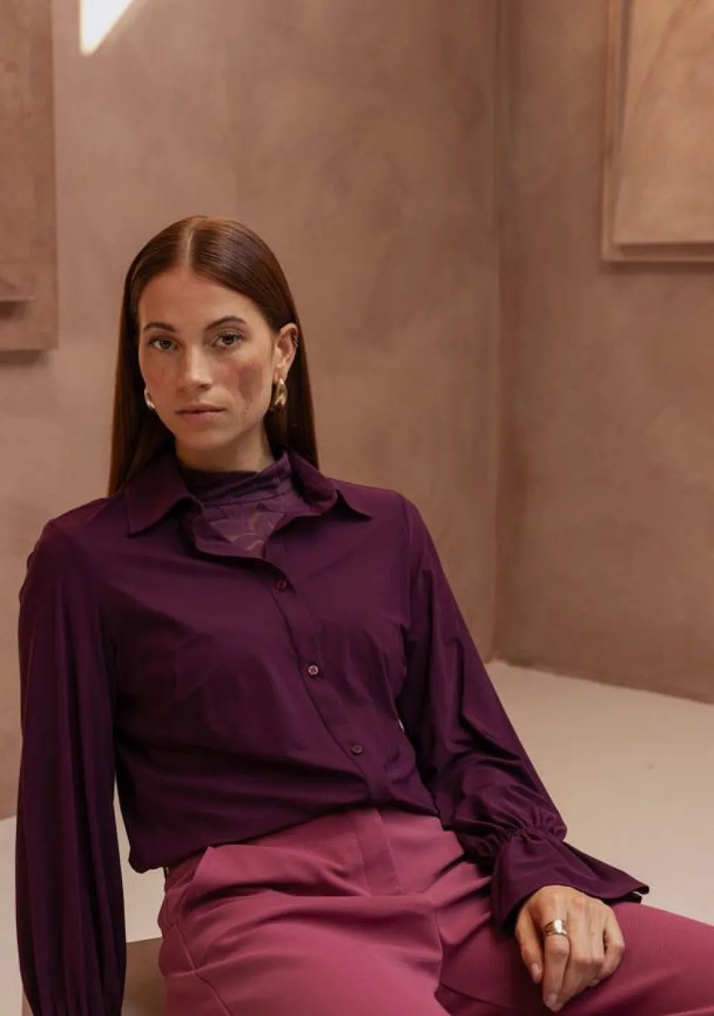 Shirts>STUDIO ANNELOES SHIRT Paars